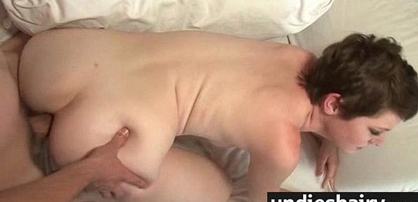 Hairy Winnie gets a hard cock stuffed in her hairy pussy 12